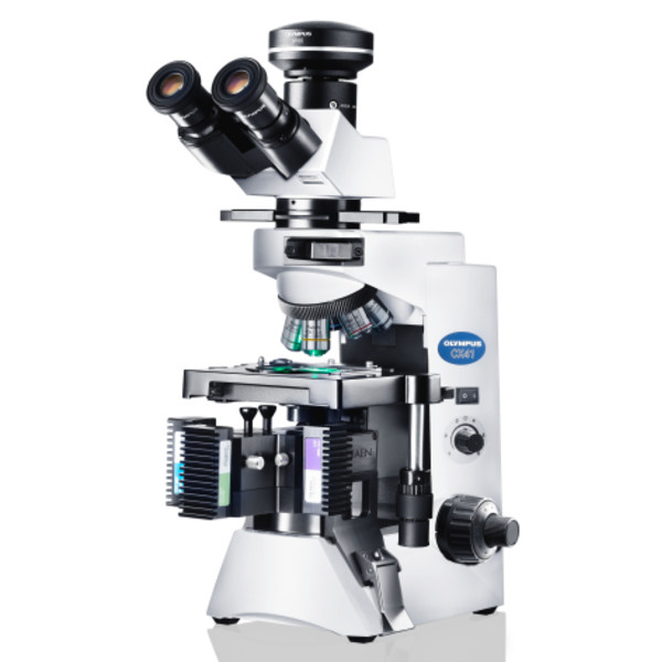 Microscope Evident Olympus CX41 cytologie, halogène, trino 40x, 100x, 400x