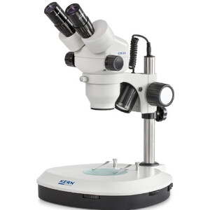 Microscope stéréo zoom Kern OZM 544, trino, 7-45x, HSWF10x23, Auf-Durchlicht, 3W LED