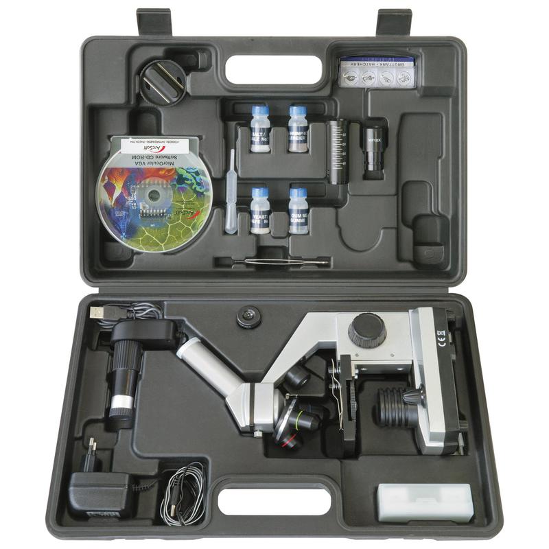 Bresser Junior Builux CEA, kit microscope 40x-1024x, avec oculaire USB, valise