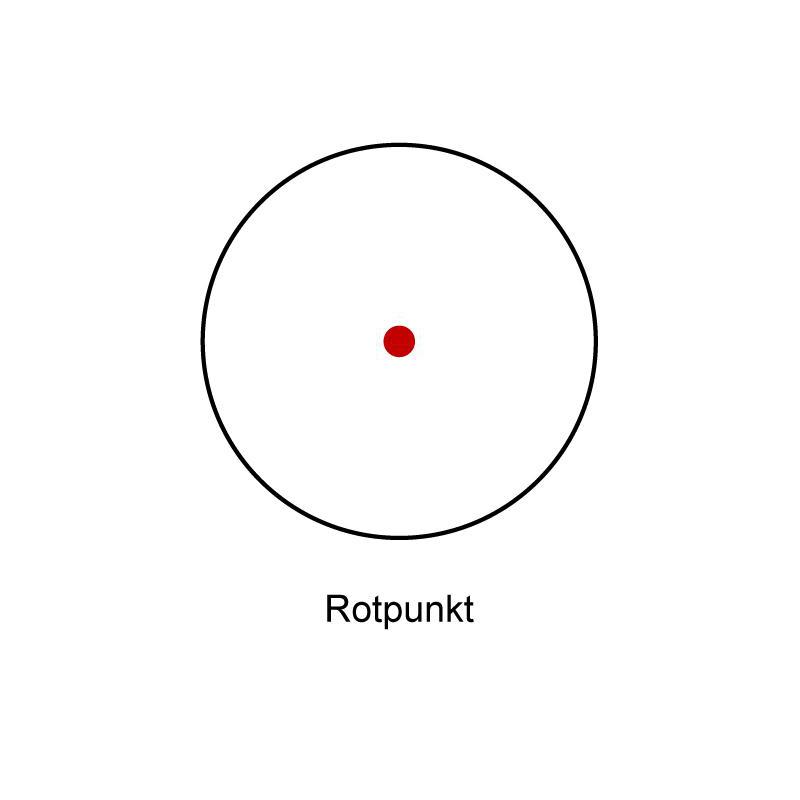 Lunette de visée Tasco Red Dot 1x30, finition noire, réticule point rouge illuminé 5 M.O.A