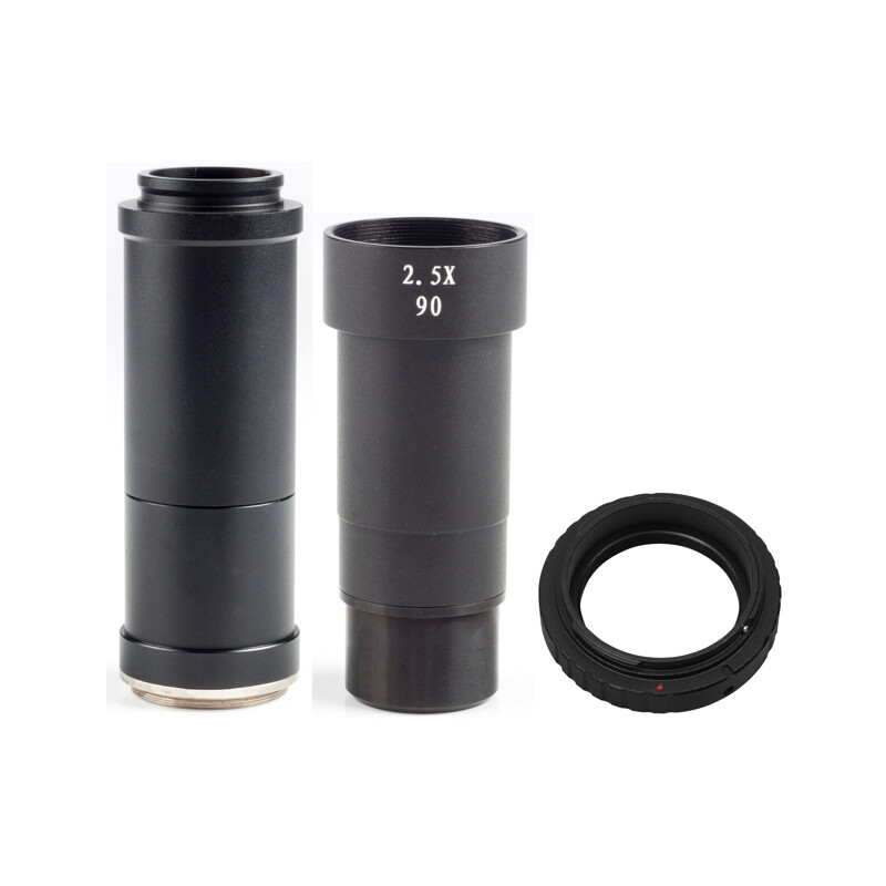 Adaptateur appareil-photo Motic Set 2,5x f. SLR, APS-C Sensor mit T2 Ring für Canon