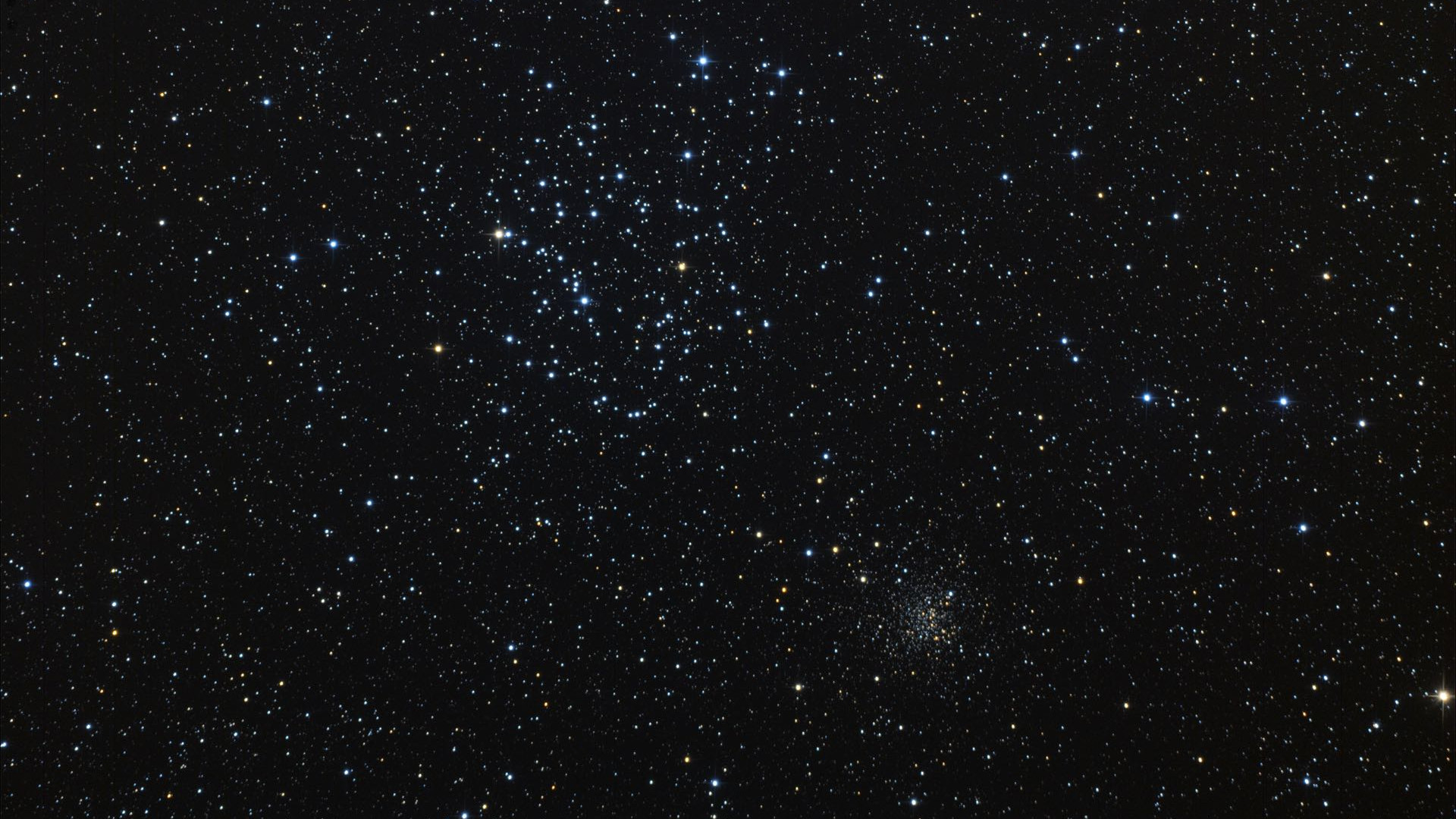 M 35 est l’élément marquant de la balade jumelles en mains dans les Gémeaux. Toutefois, l’amas d’étoiles NGC 2158 n’est visible que dans le télescope. Marcus Degenkolbe