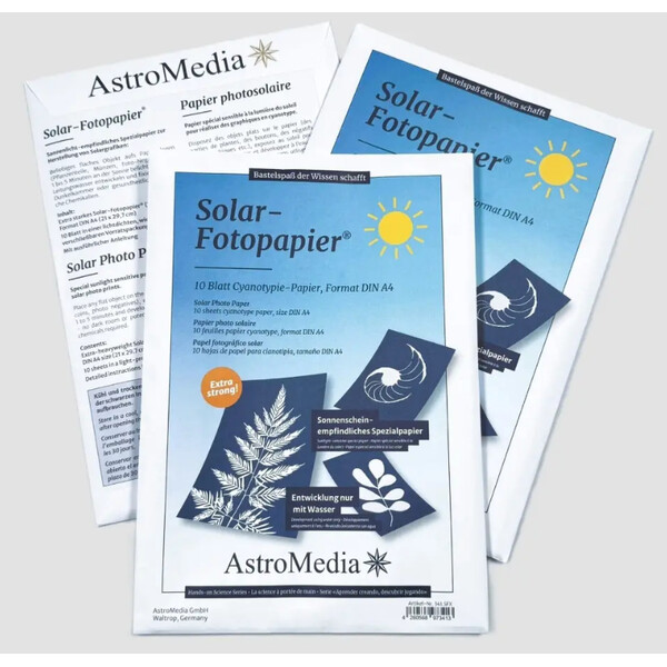 AstroMedia Kit : papier photo solaire DIN A4, lot de 10 feuilles