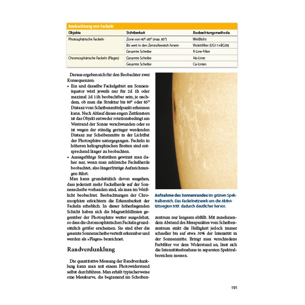 Oculum Verlag Livre "Die Sonne" (une introduction pour astronomes amateurs)