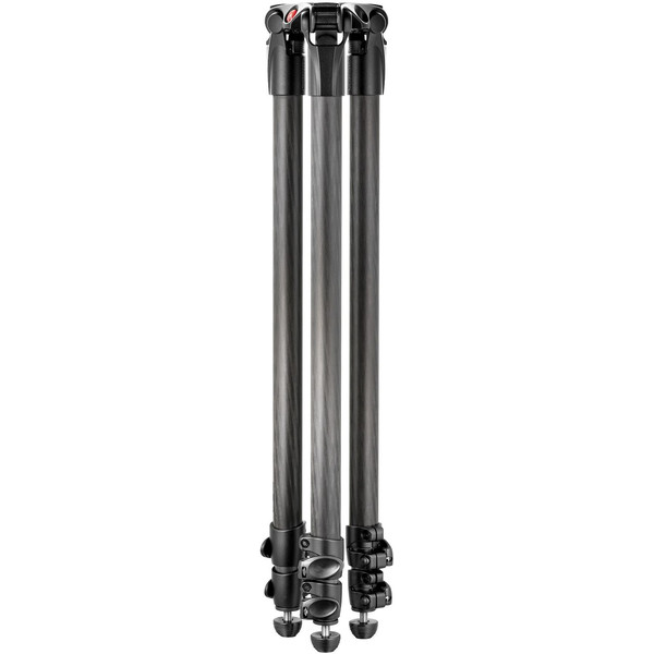 Manfrotto Trépied en carbone 535 MPRO, monotube avec demi sphère 75 mm