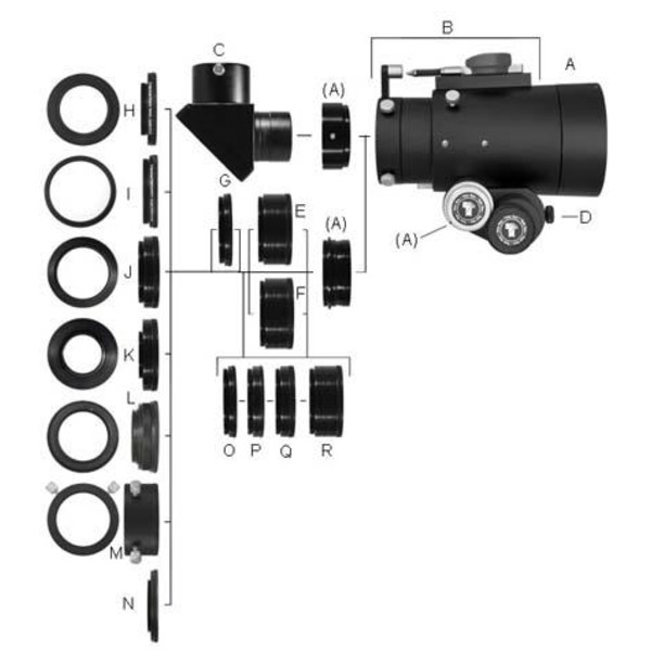 TeleVue Bague allonge 25,4 mm pour tube 2,4"