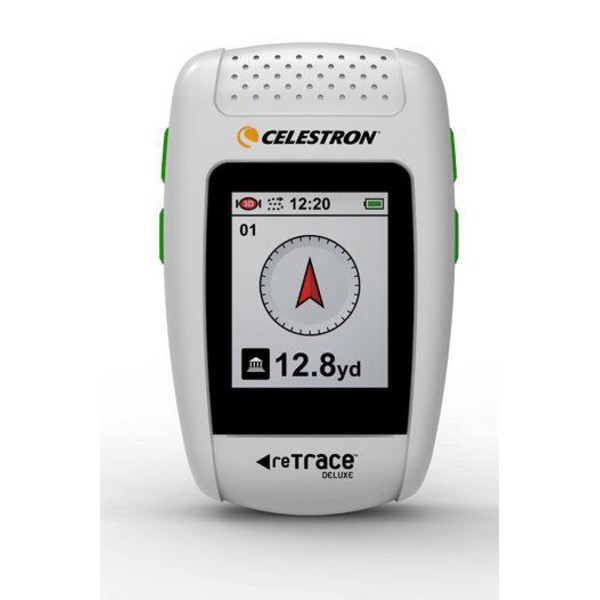 Celestron reTrace Deluxe GPS - Chercheur de pistes avec boussole numérique, blanc