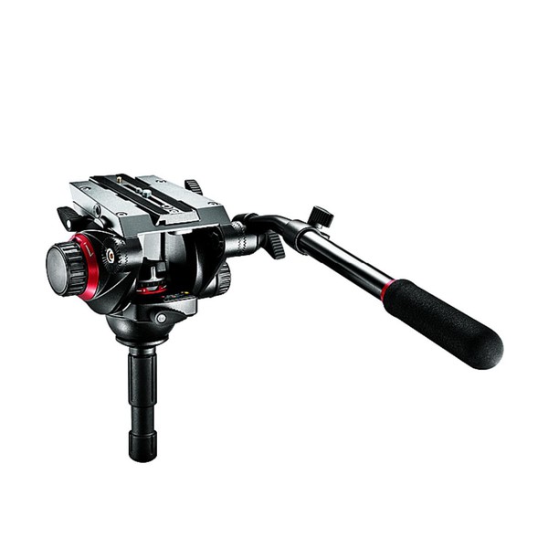 Manfrotto 504HD Tête panoramique pour trépied Pro Fluid Video-Neiger avec attache rapide 501PL