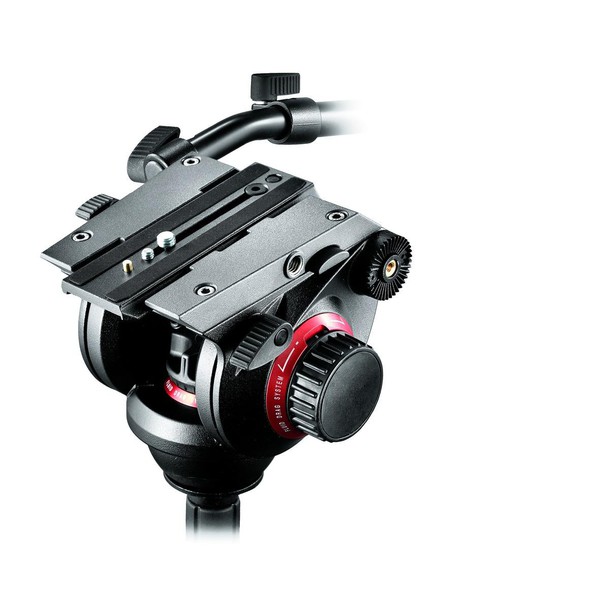 Manfrotto 504HD Tête panoramique pour trépied Pro Fluid Video-Neiger avec attache rapide 501PL