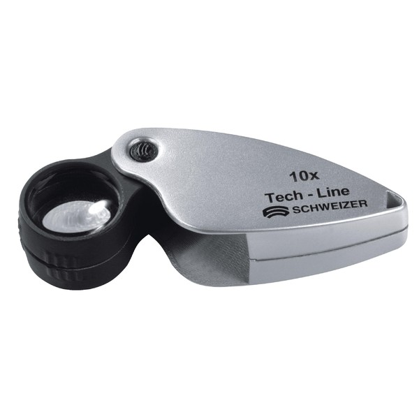 Schweizer Loupe de poche pliable Tech-Line 10x