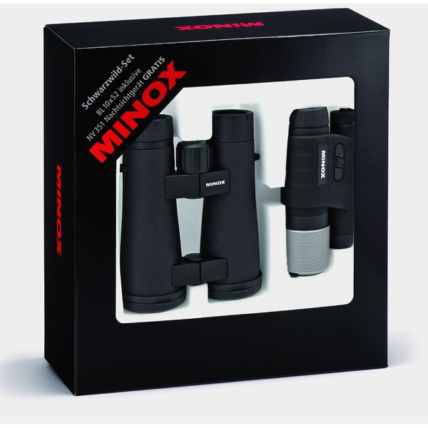Minox Ensemble spécial sangliers : jumelles BL 10x52 et appareil de vision de nuit NV 351