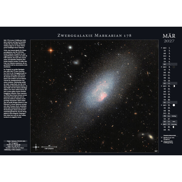 Calendrier Astronomie-Verlag Weltraum-Kalender 2027