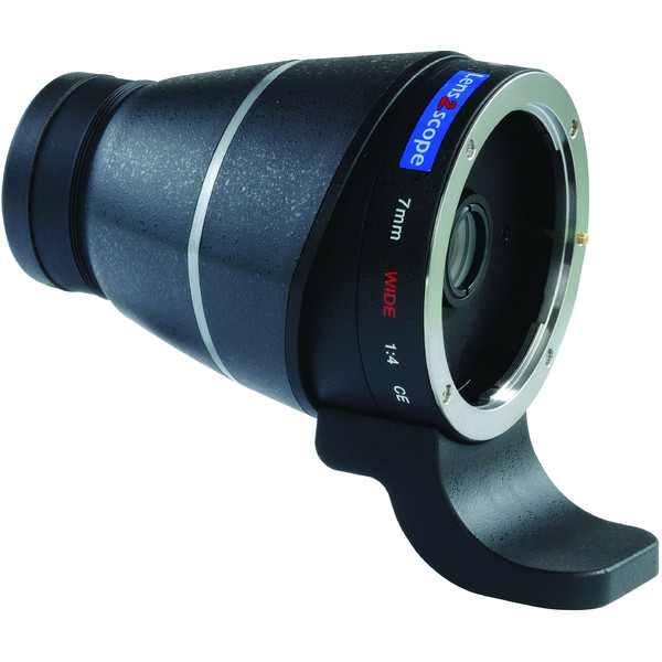 Lens2scope Oculaire renvoi non coudé, grand champ 7mm Wide, pour Canon EOS, noir