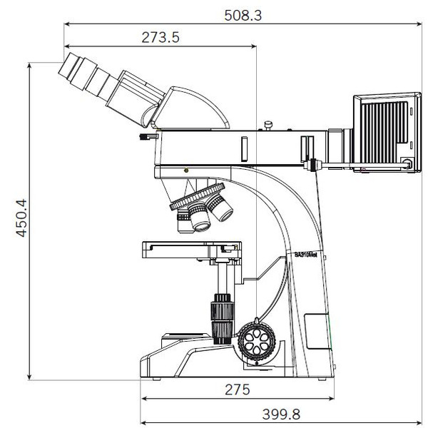 Motic Microscope binoculaire BA310 MET-T, (3 "x2") (plan de travail: 76,2mmx50,8mm)