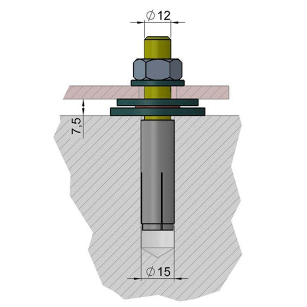 euro EMC Kit d'ancrage 1 pour la colonne d'observation P300
