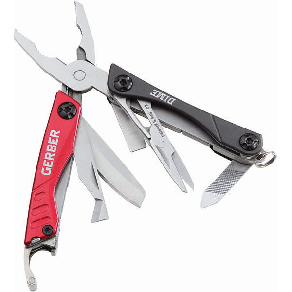 Multi-tool Gerber Mini-Multitool DIME gris-rouge