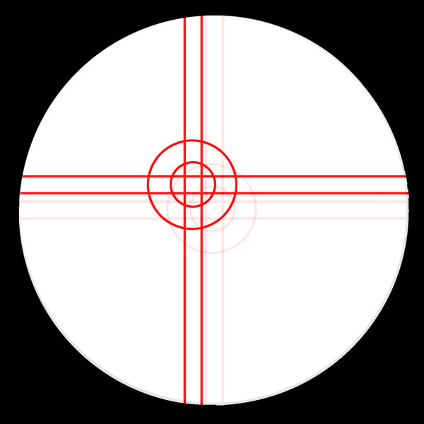 Omegon Oculaire réticulé, Plössl 9mm, éclairé