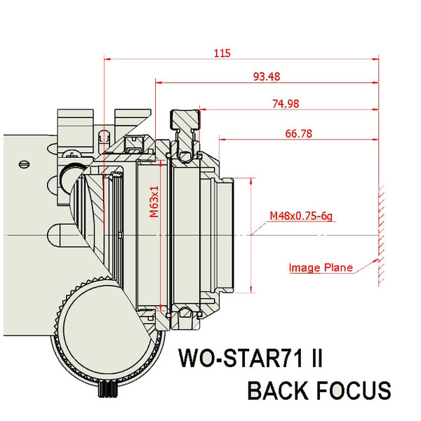 Lunette apochromatique William Optics AP 71/350 WO-Star 71 Gold OTA