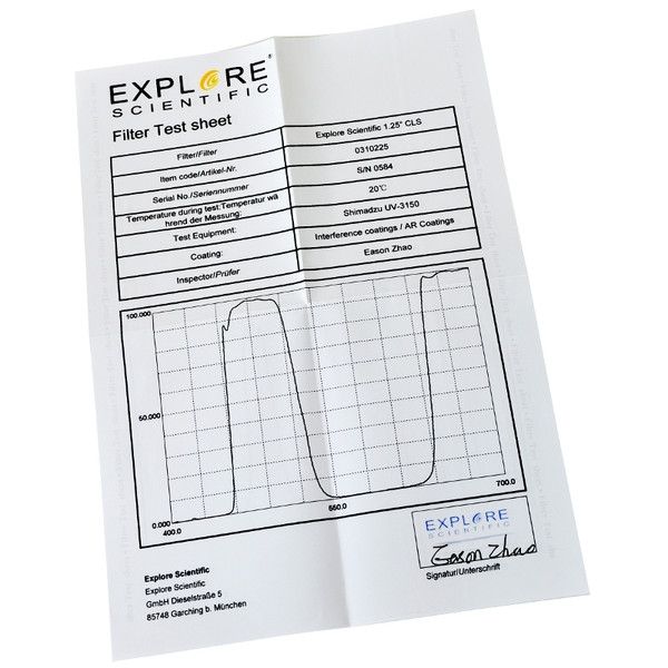 Explore Scientific Filtre CLS 1,25"