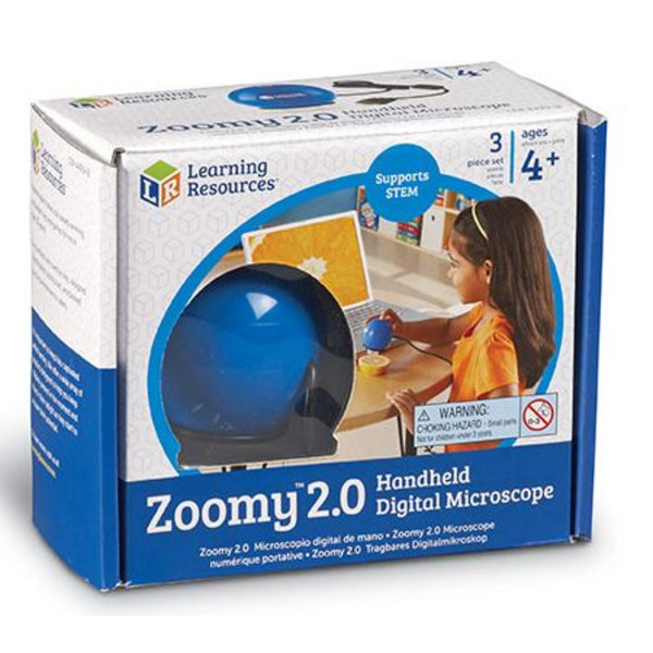 Learning Resources Microscope de poche numérique Zoomy 2.0 (bleu)