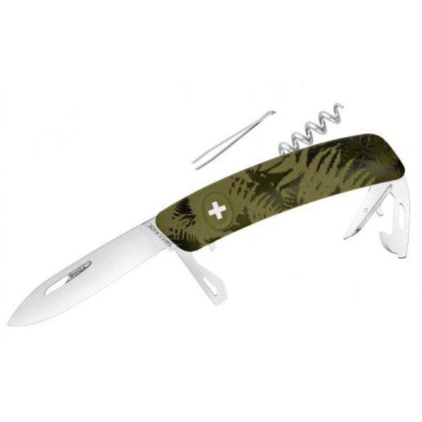 Couteaux SWIZA Couteau de poche suisse C03 SILVA Camo Farn kaki