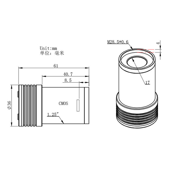 Caméra ZWO ASI 174 MM Mini Mono