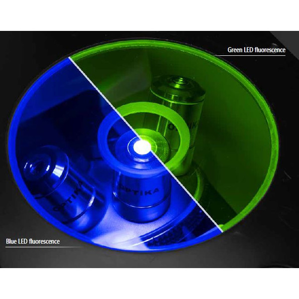 Optika Microscope IM-3FL4-EUIV, trino, invers, FL-HBO, Filtre B&G, IOS LWD U-PLAN F, 100x-400x, EU, IVD