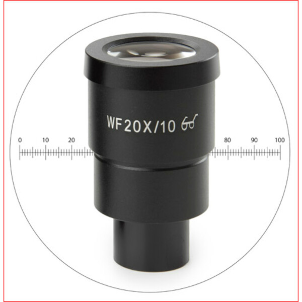 Oculaire de mesure Euromex HWF 20x/10 mm Okular mit Mikrometer, SB.6020-M (StereoBlue)