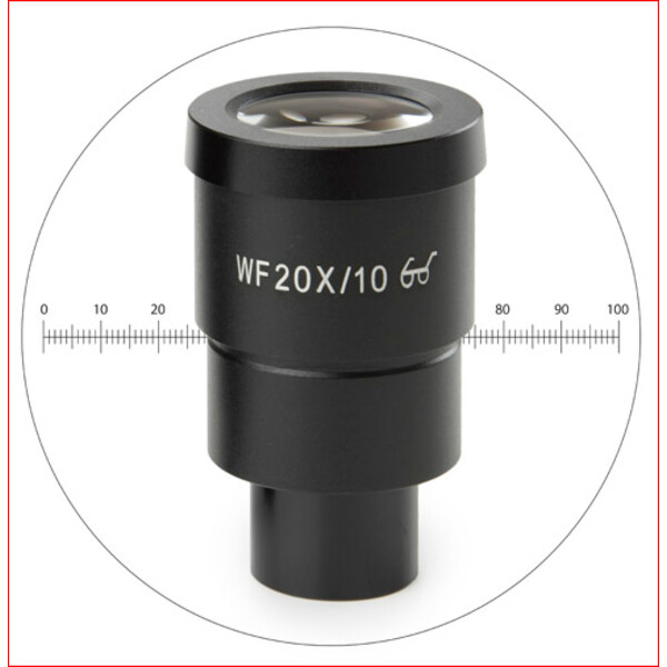 Oculaire de mesure Euromex HWF 20x/10 mm Okular mit Mikrometer, SB.6020-M (StereoBlue)
