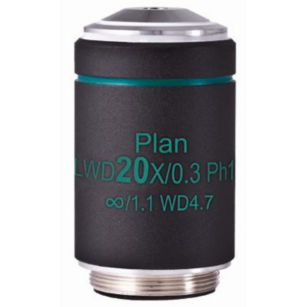 Objectif Motic WD PL Ph CCIS, plan, achro, phase, 20x/0.3 w.d. 4.7mm, Ph1 (AE2000)