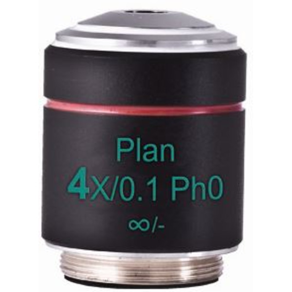 Objectif Motic PL Ph, CCIS, plan, achro phase 4x/0.10, w.d.12.6mm Ph0 (AE2000)