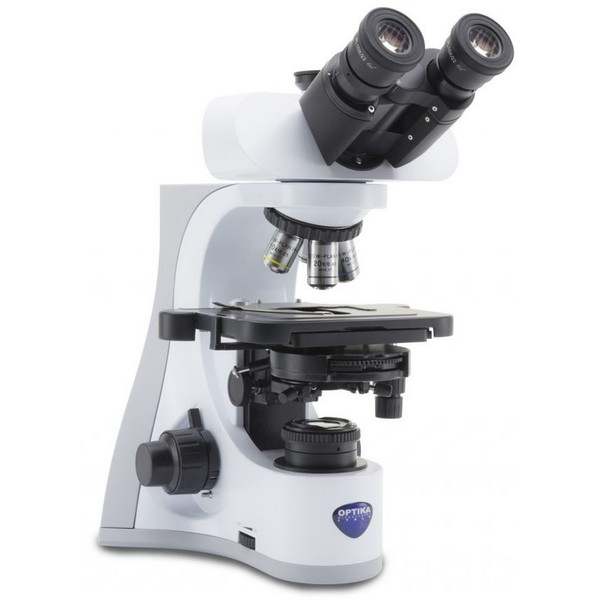 Microscope Optika B-510ASB, asbestosis, trino, 40x phase, 40x-1000x, W-PLAN IOS, W&B 12.5x, EU