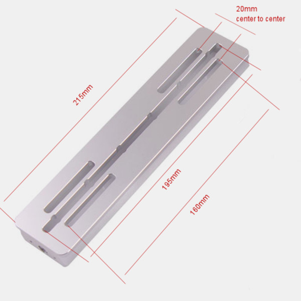 ASToptics PLATINE V UNIVERSELLE  215 MM LARGEUR 50 MM (ROUGE)