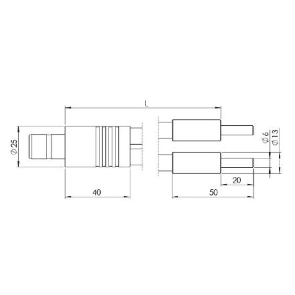 StarLight Opto-Electronics GLF2-1000-4.5, 2 bras, longueur de bras 1000 mm, diamètre actif 4,5 mm