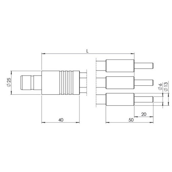 StarLight Opto-Electronics GLF3-1600-4.5, 3 bras, longueur des bras 1600 mm, diamètre actif 4,5 mm