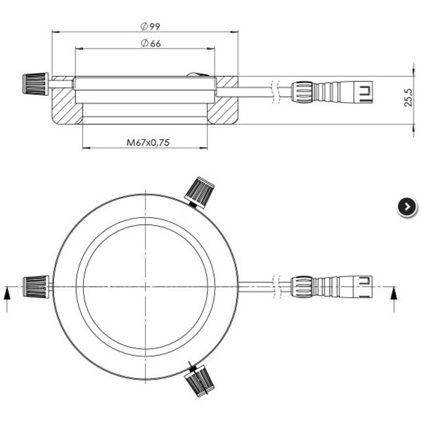 StarLight Opto-Electronics RL4-66 UV365, UV (365 nm), Ø 66 mm
