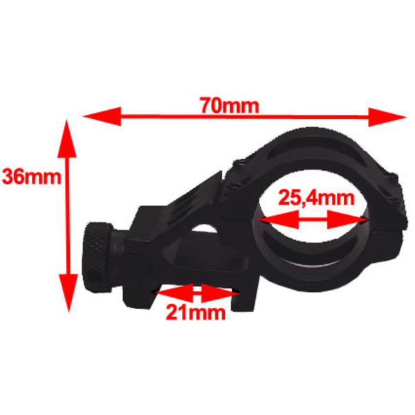 Seben Lunettes de tir Montage 45° 25,4 mm (1") 21 mm Weaver Picatinny Chasse RSM08