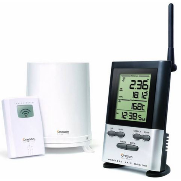 Station météo Oregon Scientific Pluviomètre et thermomètre extérieur sans fil