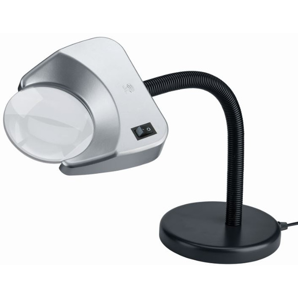 Schweizer Lampe loupe Tech-Line LED PIED DE TABLE 4500K, 2x/Ø120mm, biconvexe, pied de table