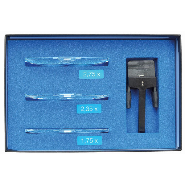 Loupe Schweizer Basic-Line RIDO-CLIP Lentilles 1,75x, 2,35x, 2,75x