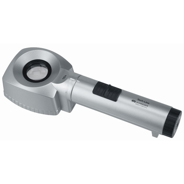 Schweizer Loupe lumineuse de table Tech-Line 2700K, 10x, Ø30mm, aplanétique