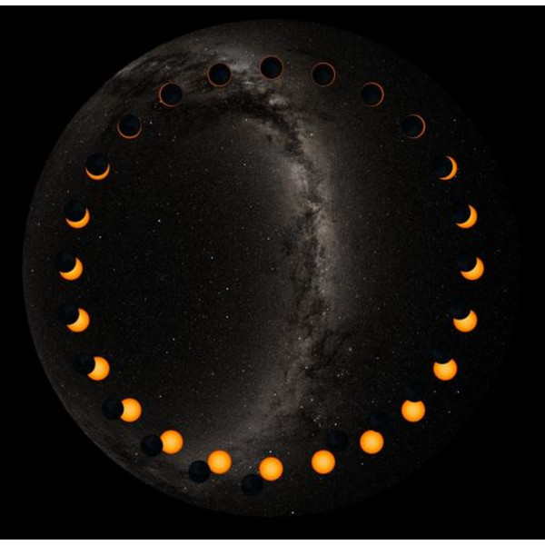 astrial Diapositive pour le Planetarium Homestar de Sega Éclipse solaire annulaire