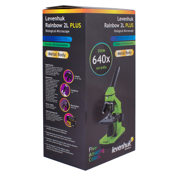 Microscope Levenhuk Rainbow 2L Plus Lime