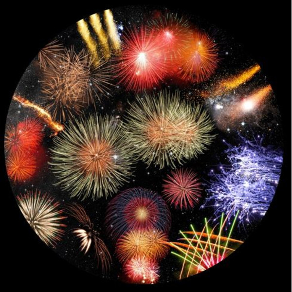astrial Diapositive pour le Sega Homestar Planetarium Feuerwerk Scenic