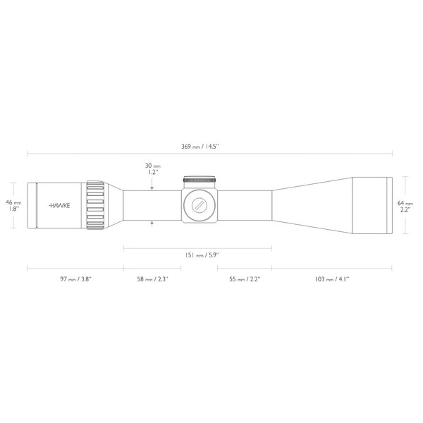 Lunette de tir HAWKE ENDURANCE 30 WA 4-16x50 223/308