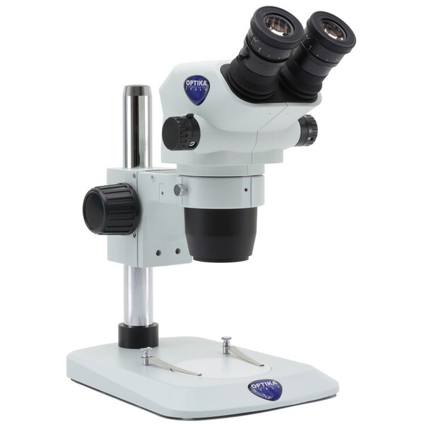 Microscope stéréo zoom Optika SZO-1, binoculaire, 6,7-45x, statif à colonne, sans éclairage