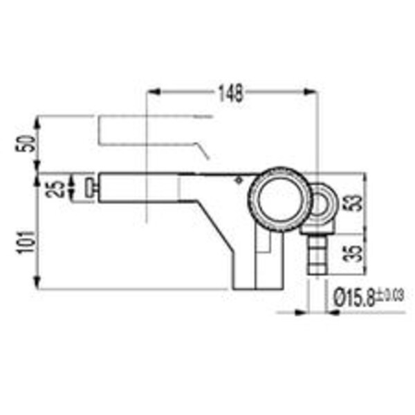 Fixation tête Nikon Kopfhalterung C-FMB, mit Trieb, für 1-armig überhängende Stative (Typ B)