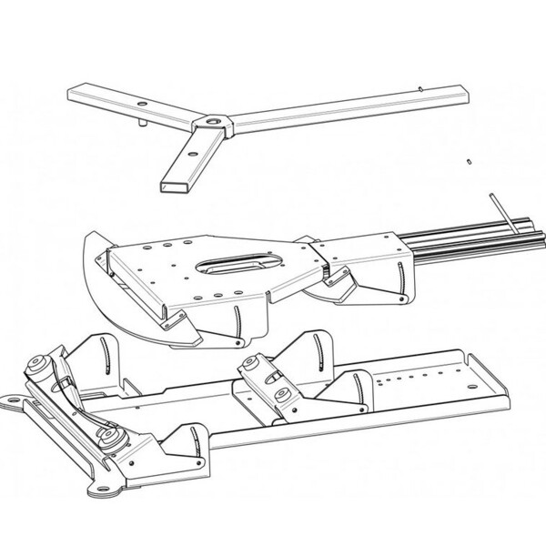 table équatoriale Geoptik Plateforme EQ pour télescopes Dobson pour 30°-60° N/S Eartha
