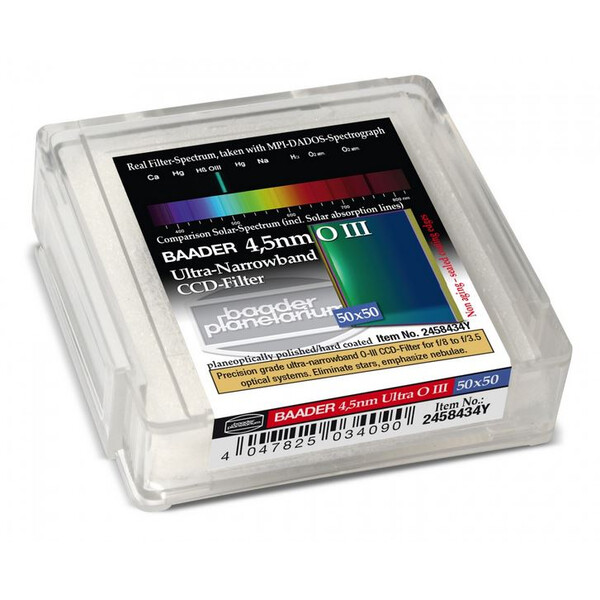 Baader Ultra-Narrowband 4.5nm OIII Filtre CCD 50x50mm