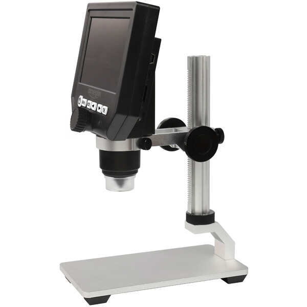 Omegon Microscope stéréo Digistar, 600x, LED, kit pour naturaliste - (l'ouvrage « Qu'est-ce qui vit sur les plages et les côtes » est en allemand)